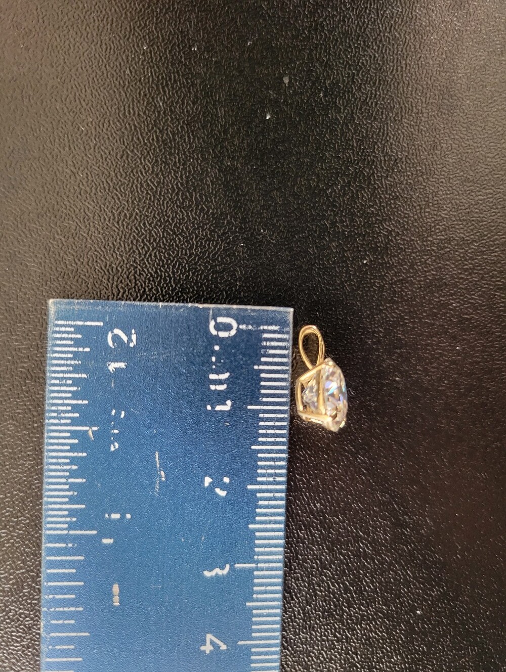Round Moissanite 14k Gold Pendant - Picture 9 of 10